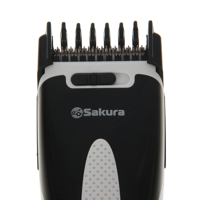 Машинка для стрижки SA-5172W, 2 насадки, стальные лезвия, 5-ступечатая регулировка лезвий