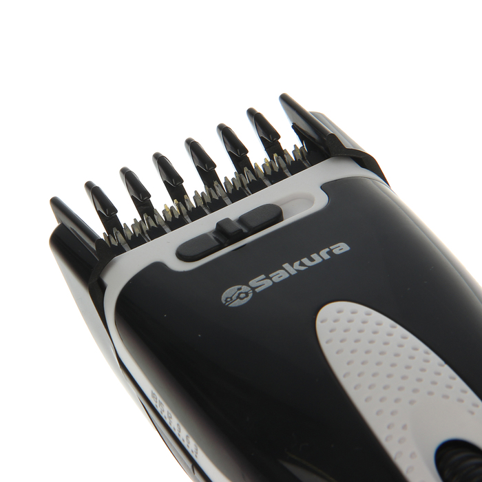 Машинка для стрижки SA-5172W, 2 насадки, стальные лезвия, 5-ступечатая регулировка лезвий