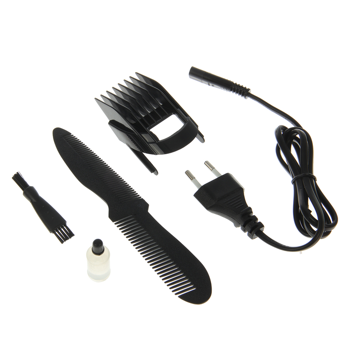 Машинка для стрижки SA-5172W, 2 насадки, стальные лезвия, 5-ступечатая регулировка лезвий