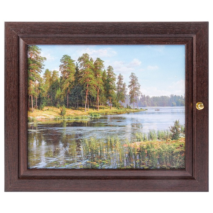 Ключница  "Лесное озеро" венге 26х31 см