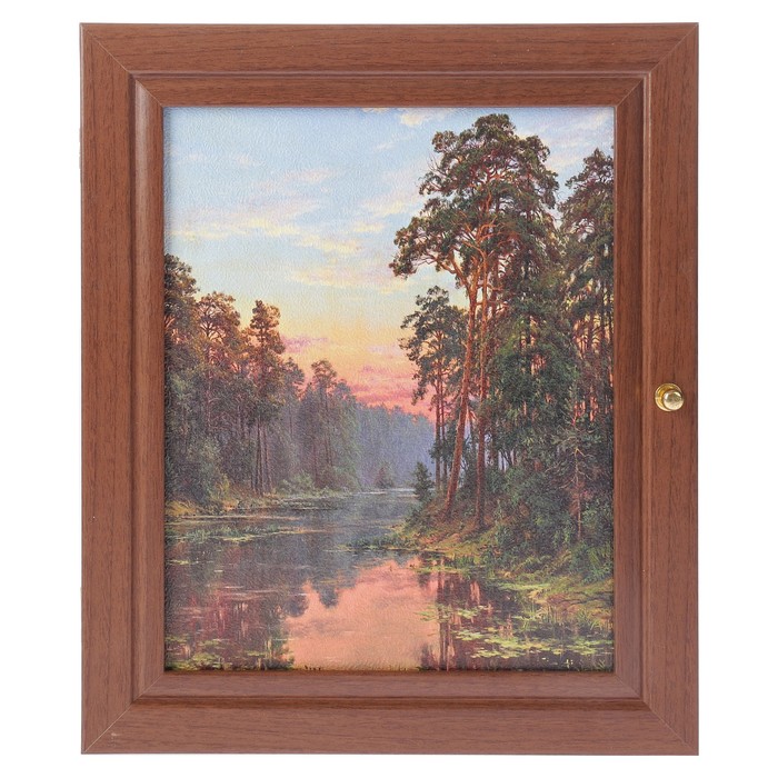 Ключница "Вечер на озере" венге 26х31 см