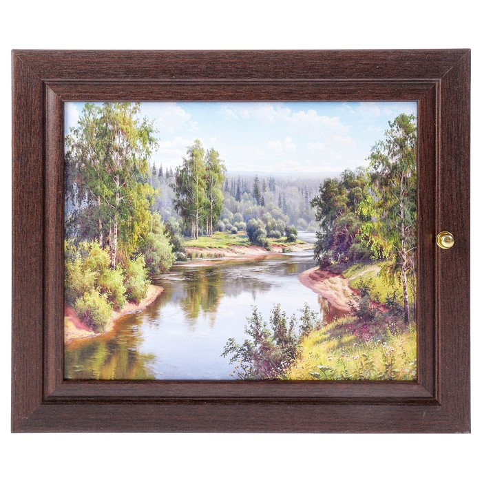 Ключница  "Проточная река" венге 26х31 см