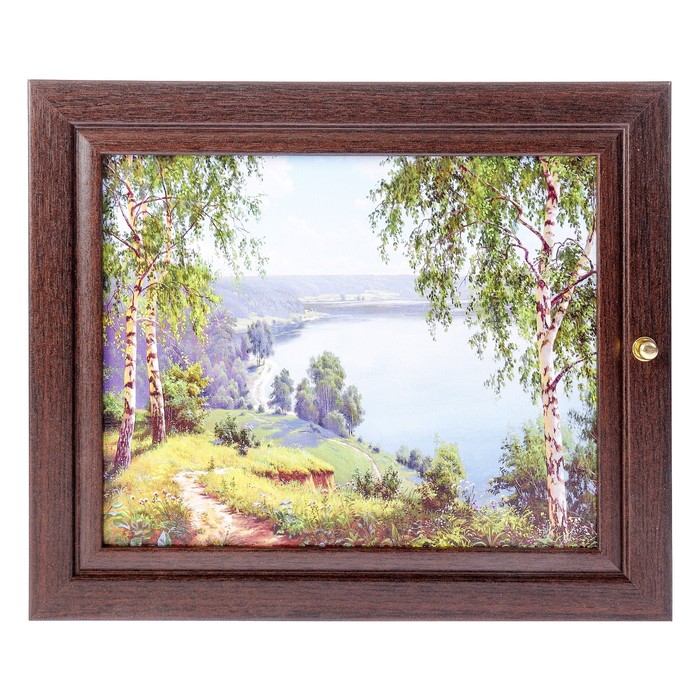 Ключница  "На берегу реки" венге 26х31 см
