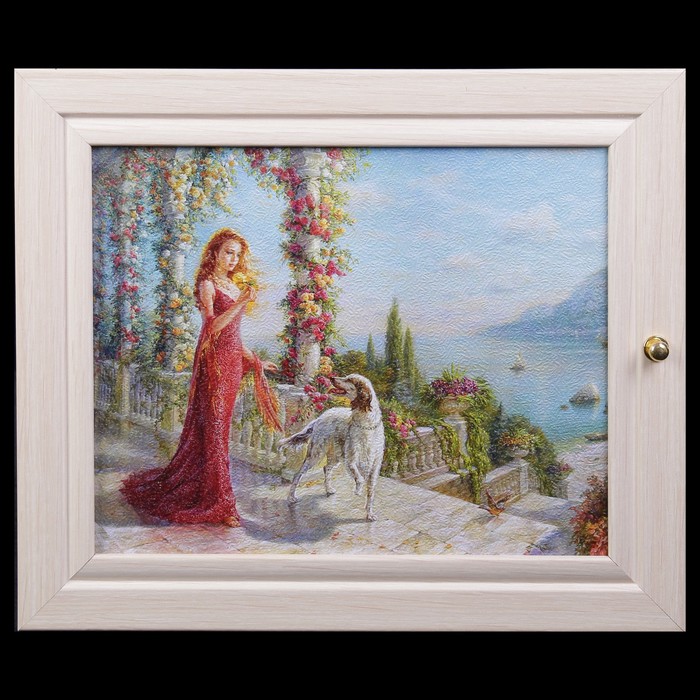 Ключница  "Весна" молочный дуб 26х31 см