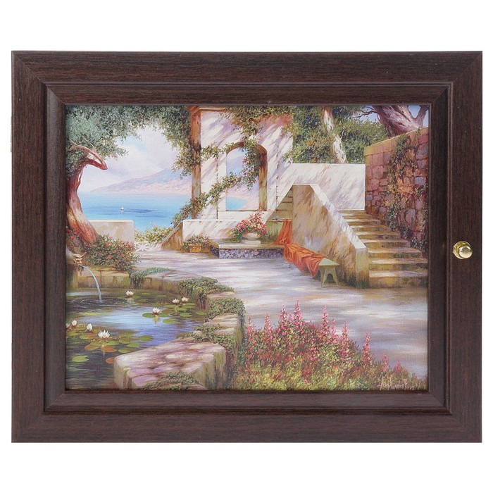 Ключница  "Южный пейзаж" венге 26х31 см