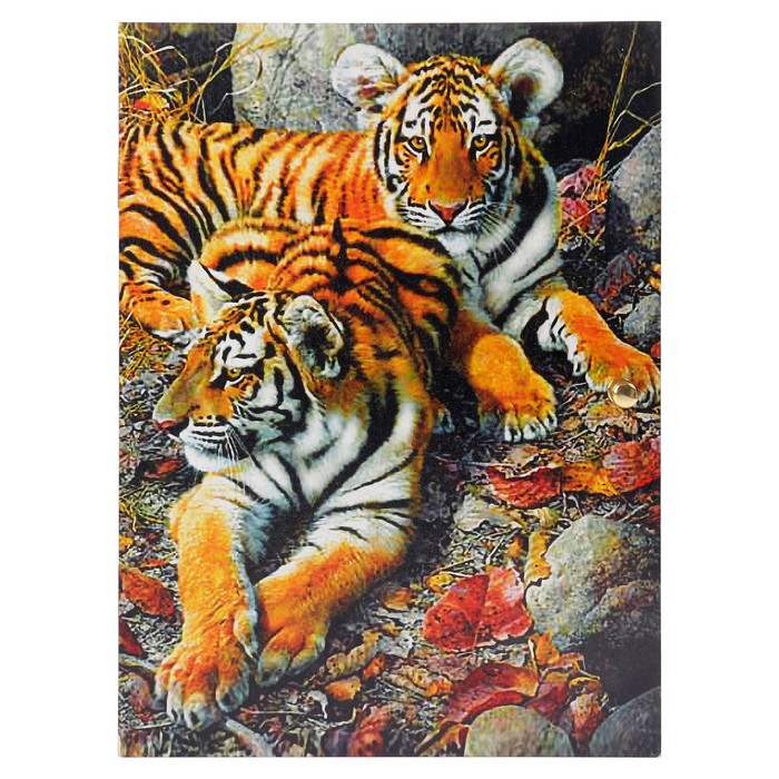 Ключница  "Тигры на отдыхе" 19х25,6 см