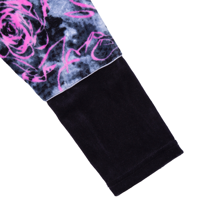 Комплект женский (толстовка, брюки) Ингрид цвет чёрный, р-р 58