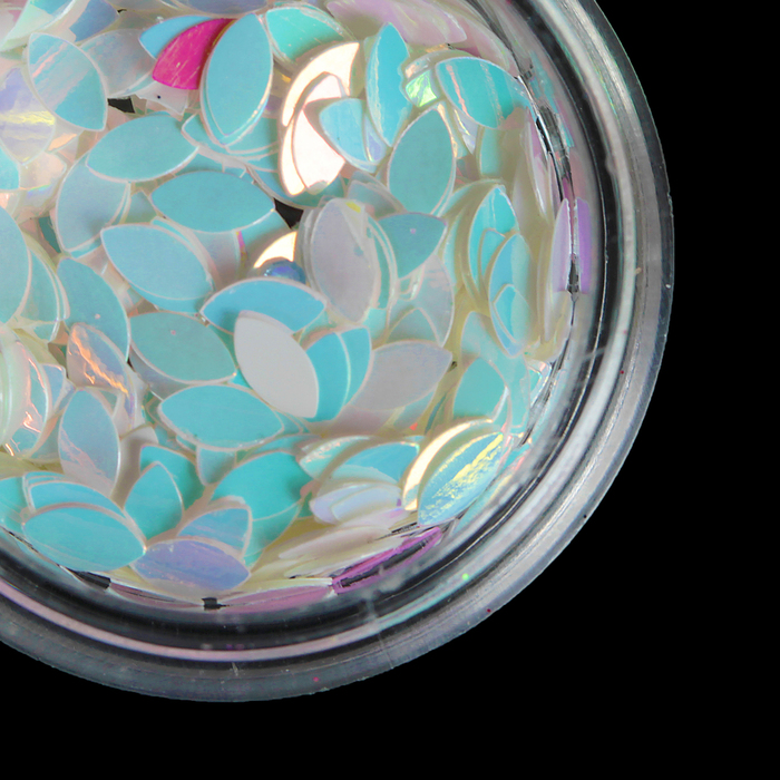 Камифубуки для декора ногтей "Листочки", цвет белый/розовый