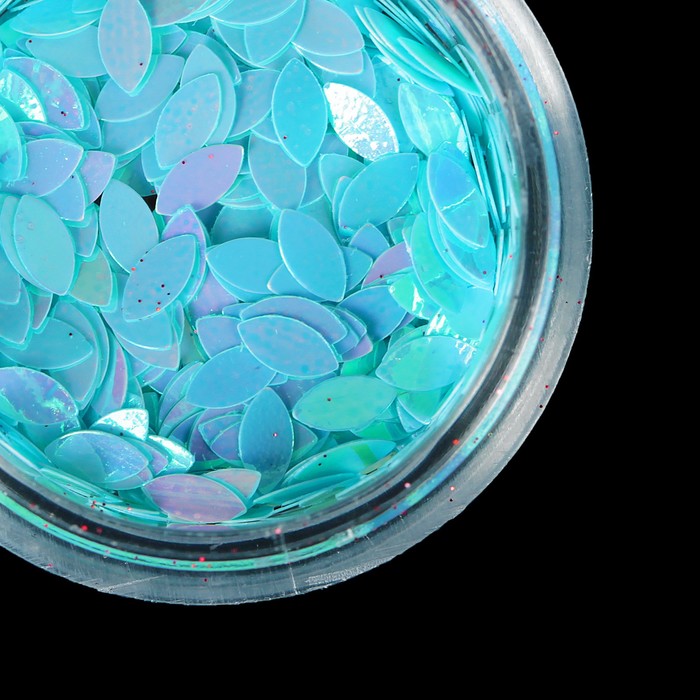 Камифубуки для декора ногтей "Листочки", цвет голубой