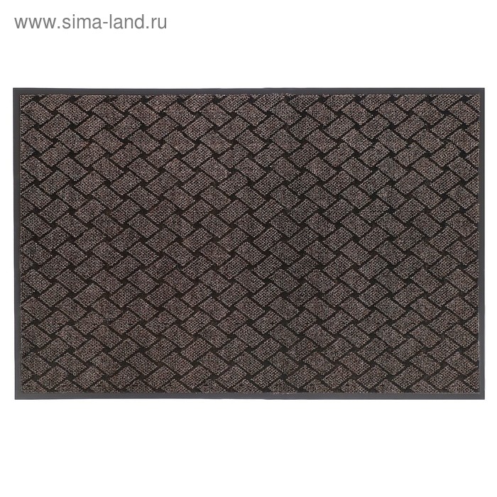 Коврик придверный влаговпитывающий «Крафт», 80×120 см, цвет коричневый коврик придверный влаговпитывающий галант 80×120 см цвет коричневый