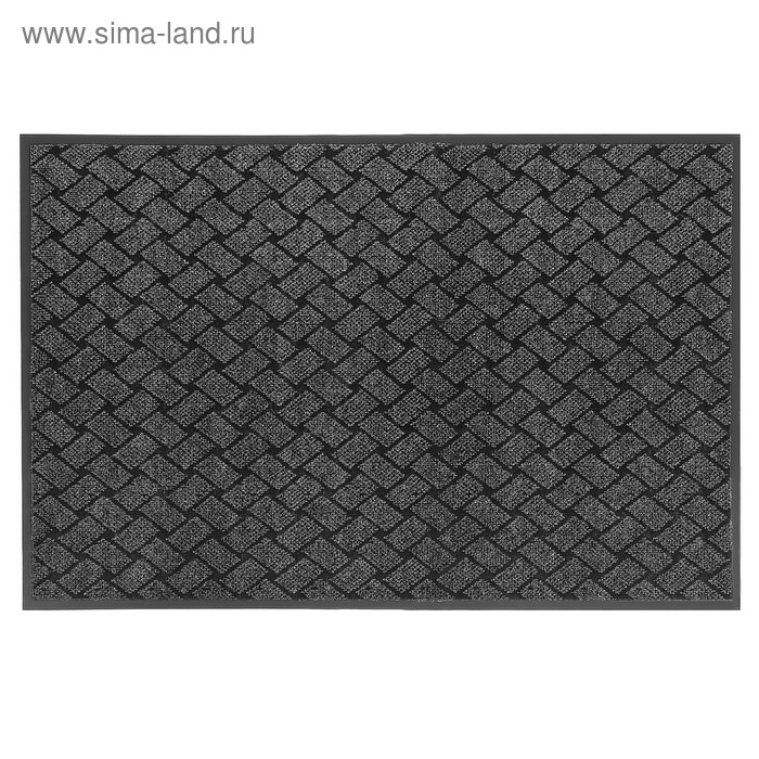 Коврик придверный влаговпитывающий «Крафт», 80×120 см, цвет серый коврик придверный влаговпитывающий галант 80×120 см цвет коричневый