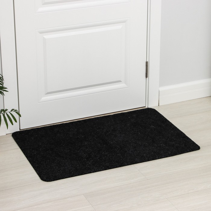 Коврик придверный, влаговпитывающий "Лофт", цвет черный