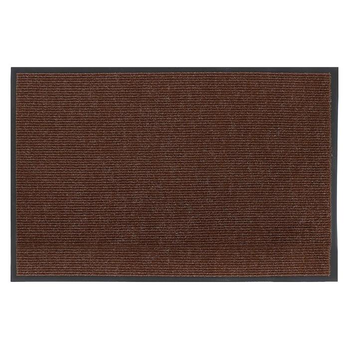 Коврик придверный влаговпитывающий, ребристый, «Комфорт», 60×90 см, цвет коричневый