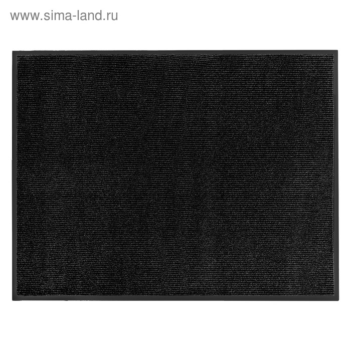 Коврик придверный влаговпитывающий, ребристый, «Комфорт», 90×120 см, цвет чёрный