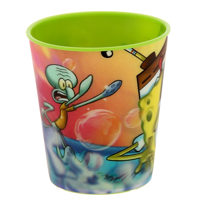 Стакан 3D 280 мл "Губка Боб", цвет зеленый