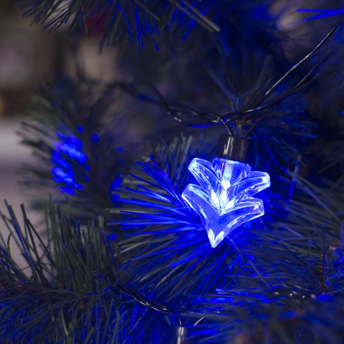 УЦЕНКА Гирлянда "Метраж" улич. с насад. "Ель большая" 5 м, Н.Т. LED-30-220V, 8 р, СИНИЙ