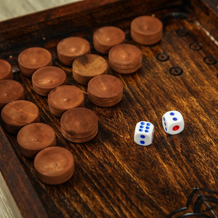 Нарды деревянные, резные, 51 х 22,5 см, микс