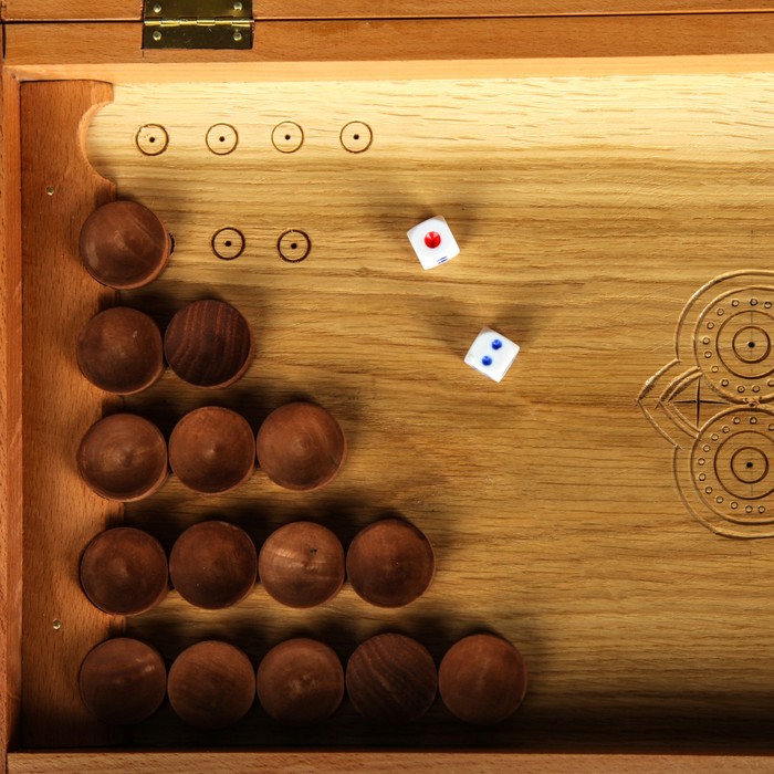 Нарды деревянные, резные, 51 х 22,5 см, микс