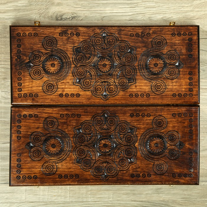 Нарды деревянные, резные, 51 х 22,5 см, микс