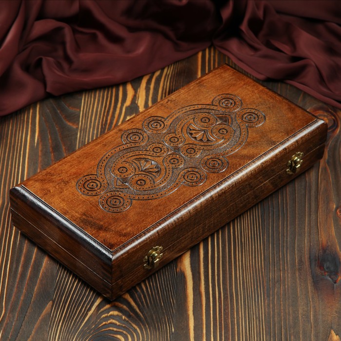 Нарды деревянные, резные, 35 х17 см, микс