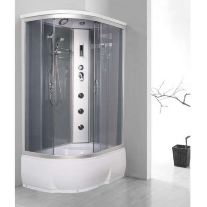 Душевая кабина ВМ 8802, 120 × 80 × 215 см, комфорт, матовая, глубокий поддон, левая