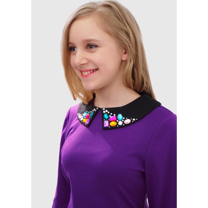 Платье нарядное детское, рост 134 см, цвет фиолетовый 2Т26-11