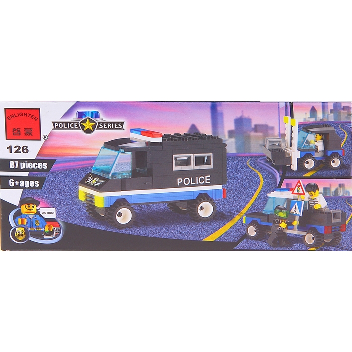 Конструктор «Полицейский фургон», 87 деталей