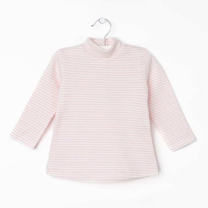 Джемпер для девочки, рост 80 см, цвет розовый, принт полоса Л781_М