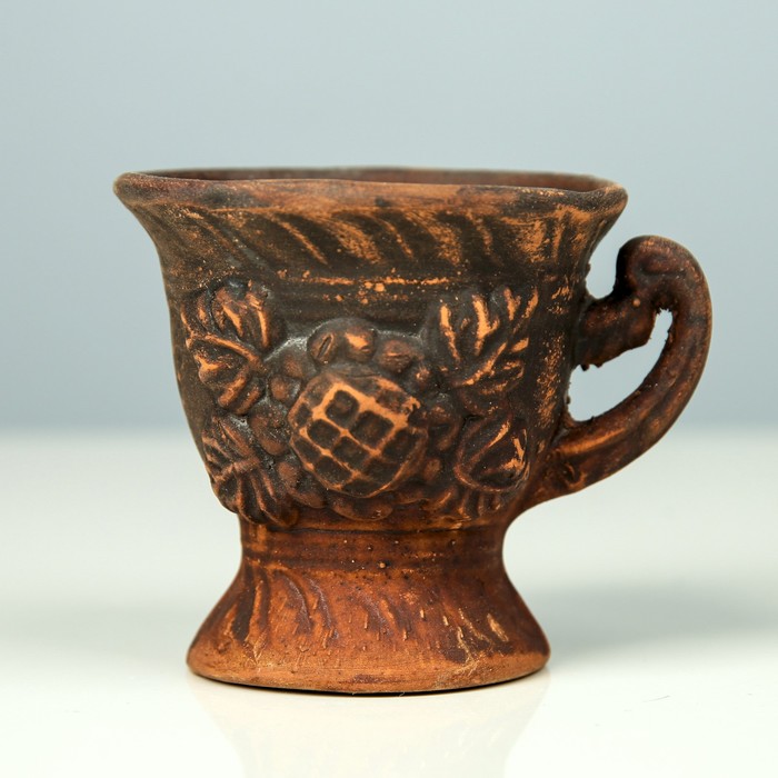 Кружка 0,2 л кофейная, лепка  микс