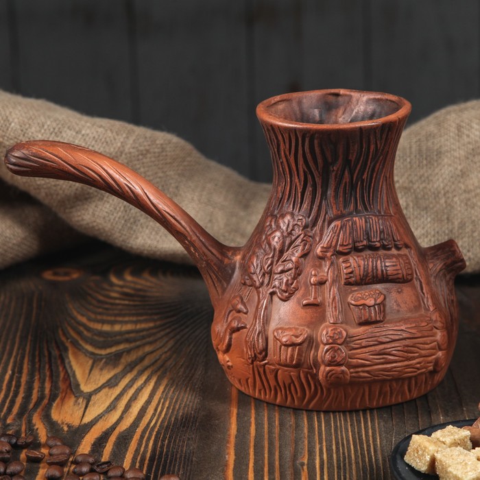 Турка для кофе 1 л "Пенёк" лепка