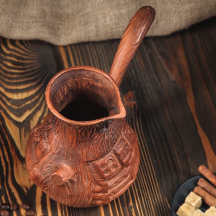 Турка для кофе 1 л "Пенёк" лепка