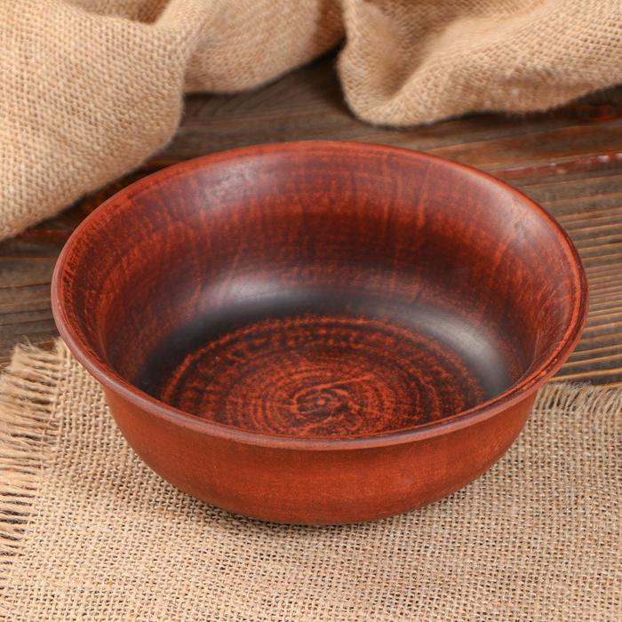 Салатник "Миска" 17,5 см, красная глина