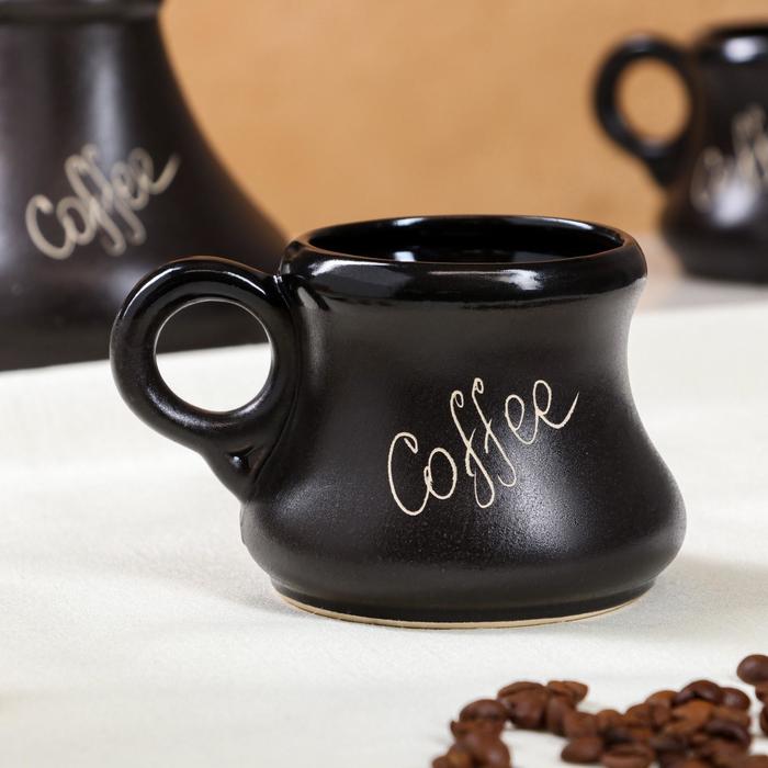 Кофейный набор "Coffee", турка + 2 чашки