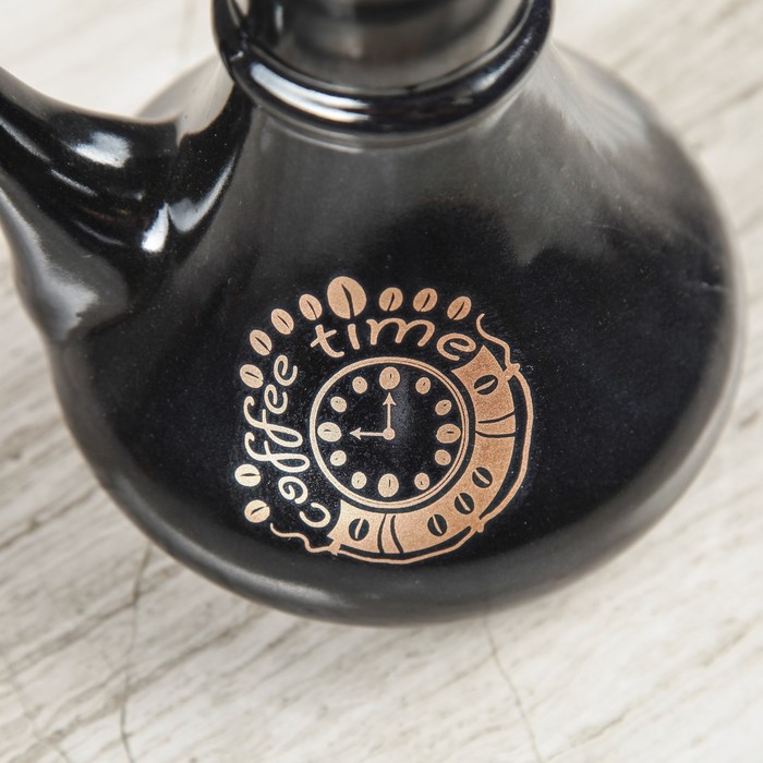 Кофейный набор турка 0,6 л, 2 чашки 0,25 л, деколь