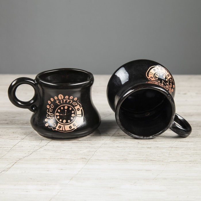 Кофейный набор турка 0,6 л, 2 чашки 0,25 л, деколь