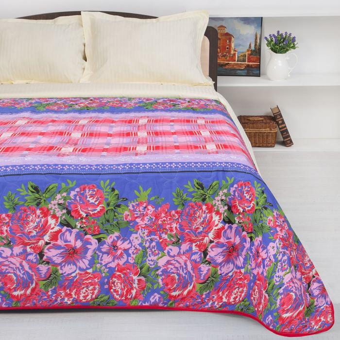 Покрывало Миледи евро 200 х 215 см Валенсия, пэ100%, сумка ПВХ на молнии