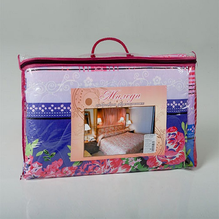 Покрывало Миледи евро 200 х 215 см Валенсия, пэ100%, сумка ПВХ на молнии