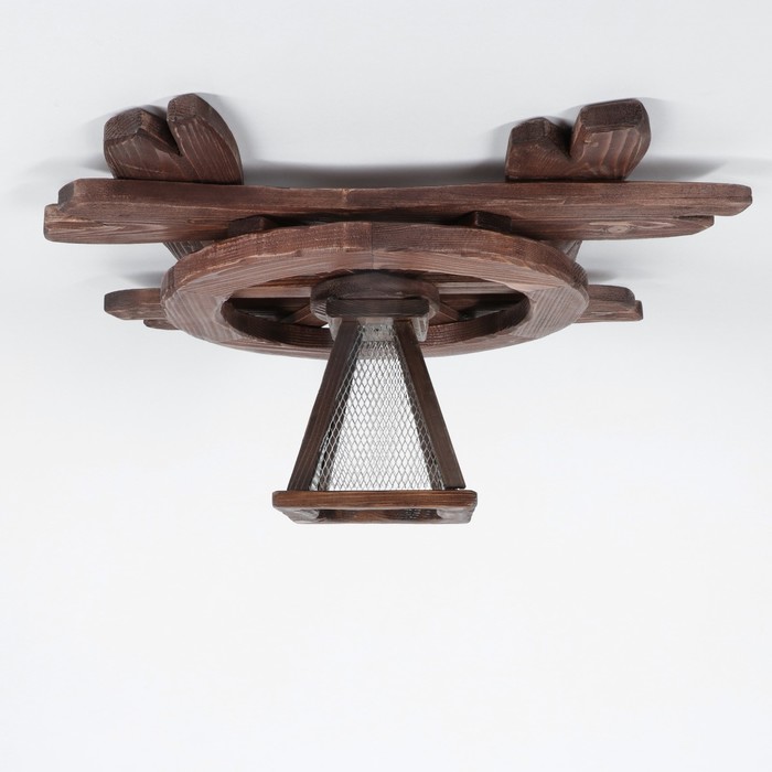 Люстра деревянная "Яркая", массив ели