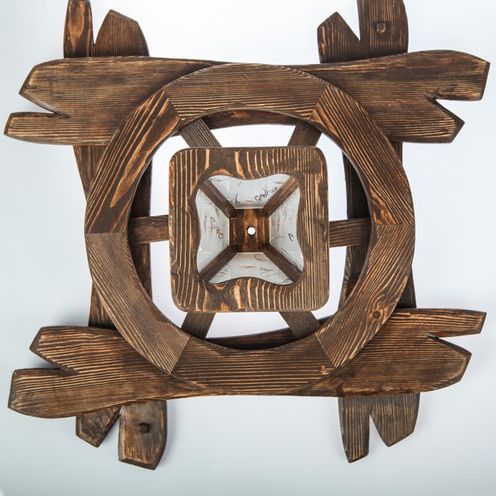 Люстра деревянная "Яркая", массив ели