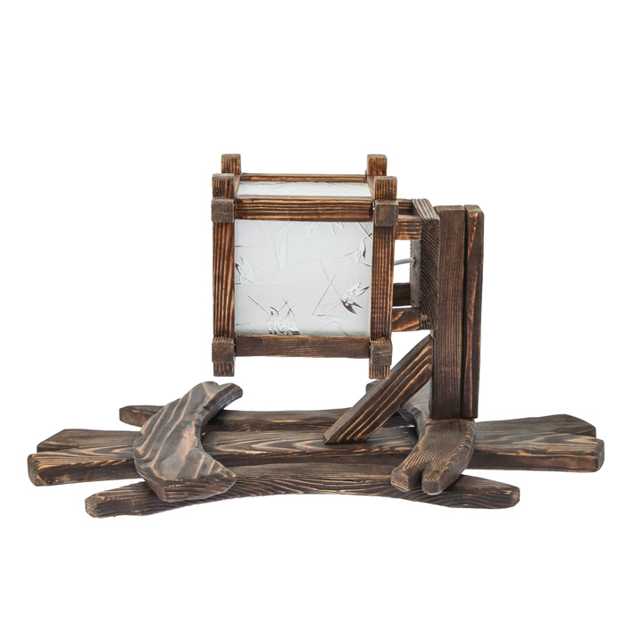 Бра деревянное "Старый город", массив ели