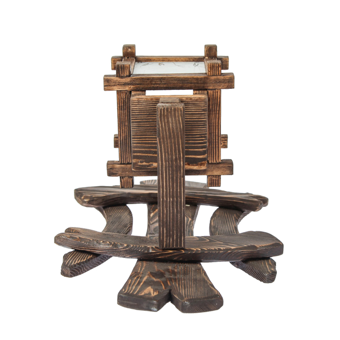 Бра деревянное "Старый город", массив ели