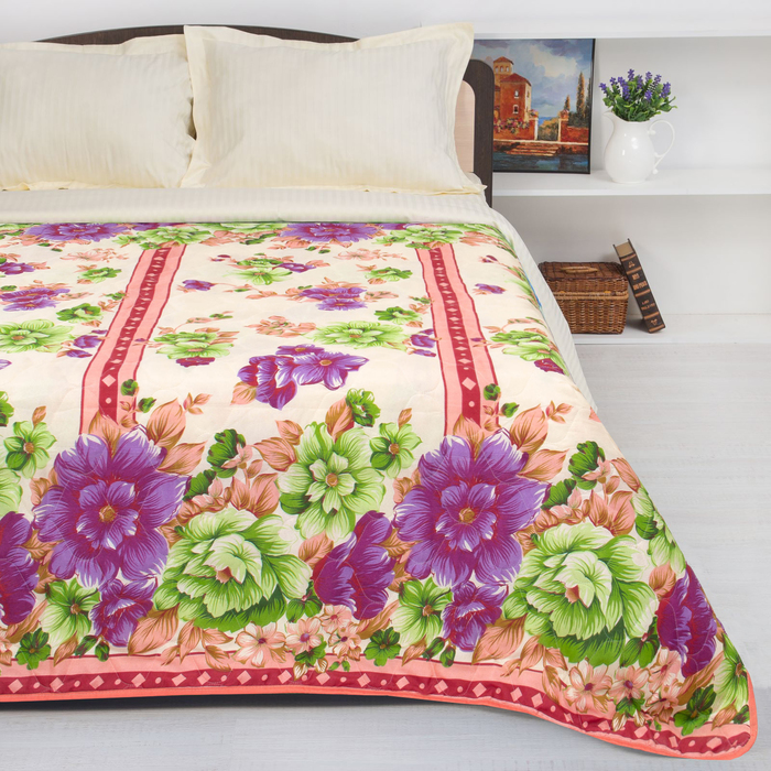 Покрывало Миледи евро макси 240 х 215 см Марго, пэ100%, сумка ПВХ на молнии