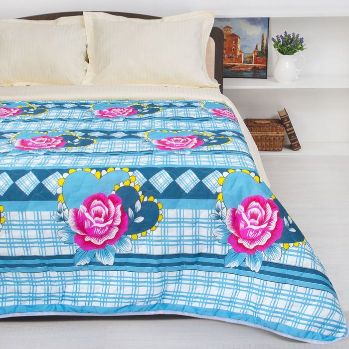 Покрывало Миледи евро макси 240 х 215 см Николь, пэ100%, сумка ПВХ на молнии