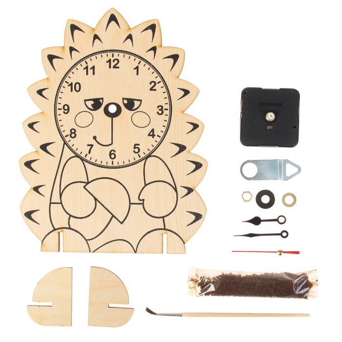 Деревянные часы своими руками "Ёжик"
