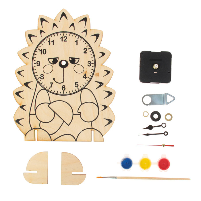 Деревянные часы своими руками "Ёжик"