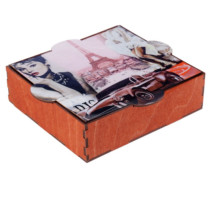 Шкатулка фанера "Париж" (набор 6 деталей) 16х15х5 см