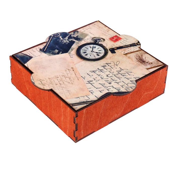 Шкатулка фанера "Письма" (набор 6 деталей) 16х15х5 см