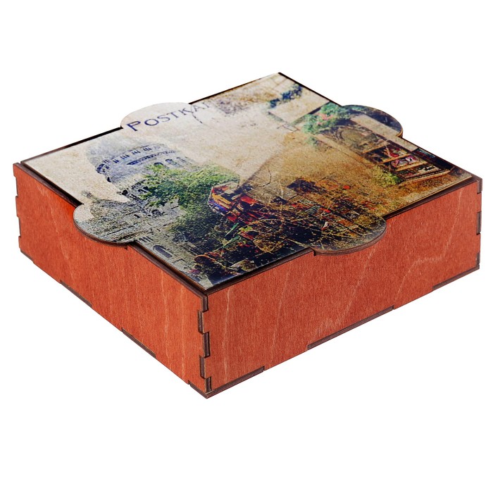 Шкатулка фанера "Ретро" (набор 6 деталей) 16х15х5 см