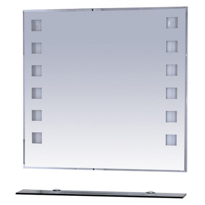 Зеркало Misty "Эллада 90", с черной полочкой, с подсветкой