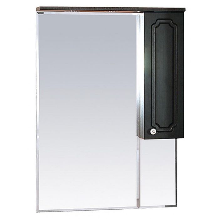 Шкаф-зеркало Misty "Александра 75", правый, с подсветкой, цвет венге